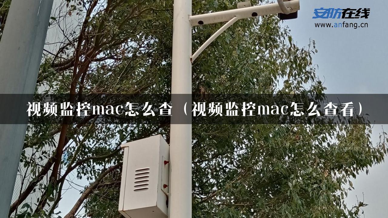 视频监控mac怎么查（视频监控mac怎么查看）