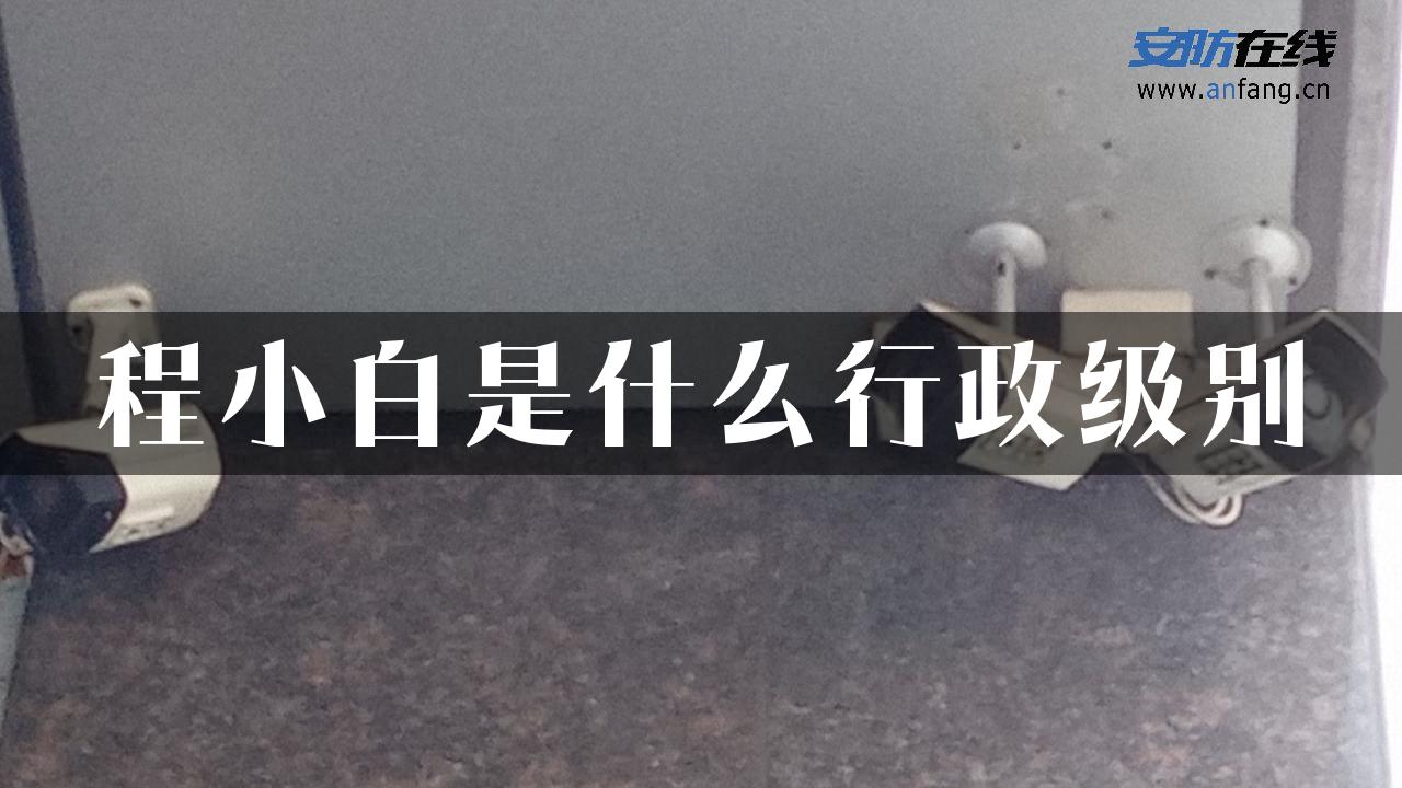 程小白是什么行政级别