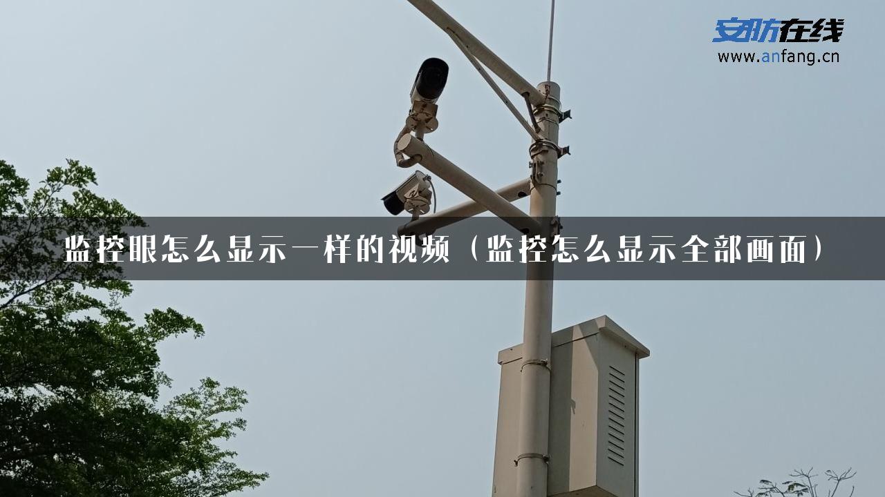 监控眼怎么显示一样的视频（监控怎么显示全部画面）