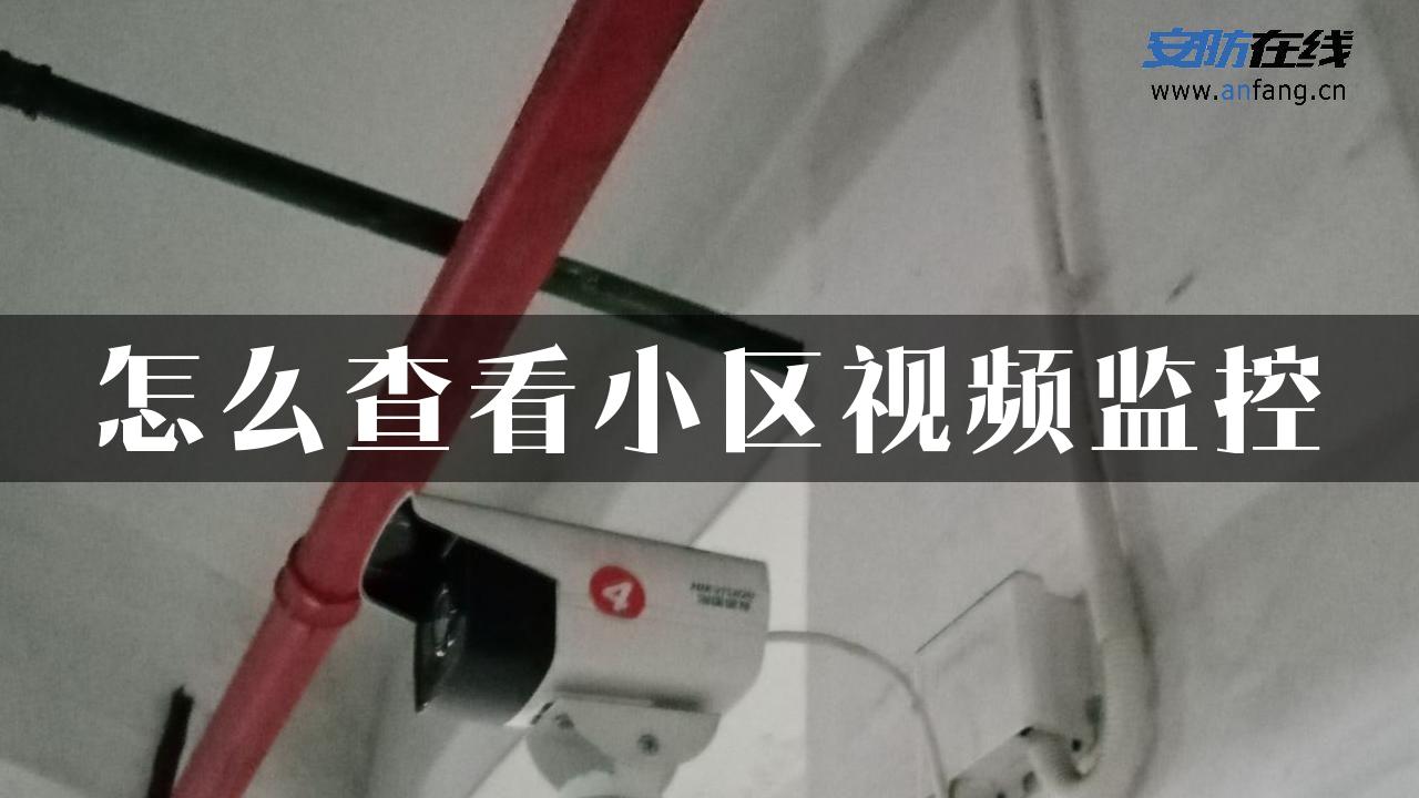 怎么查看小区视频监控