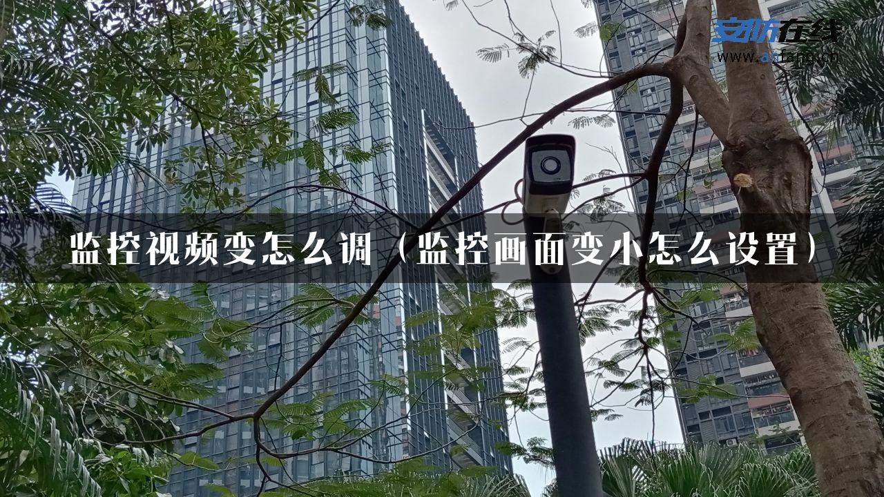 监控视频变怎么调（监控画面变小怎么设置）