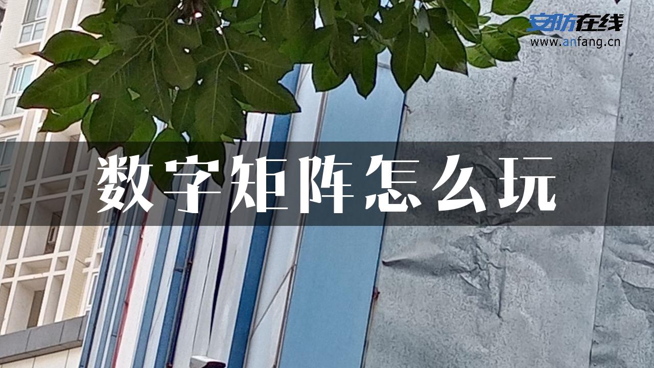 数字矩阵怎么玩