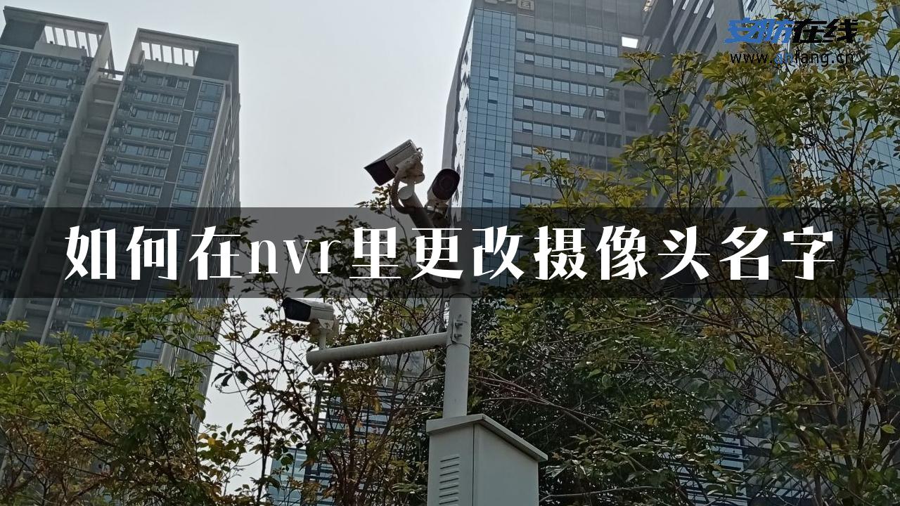 如何在nvr里更改摄像头名字