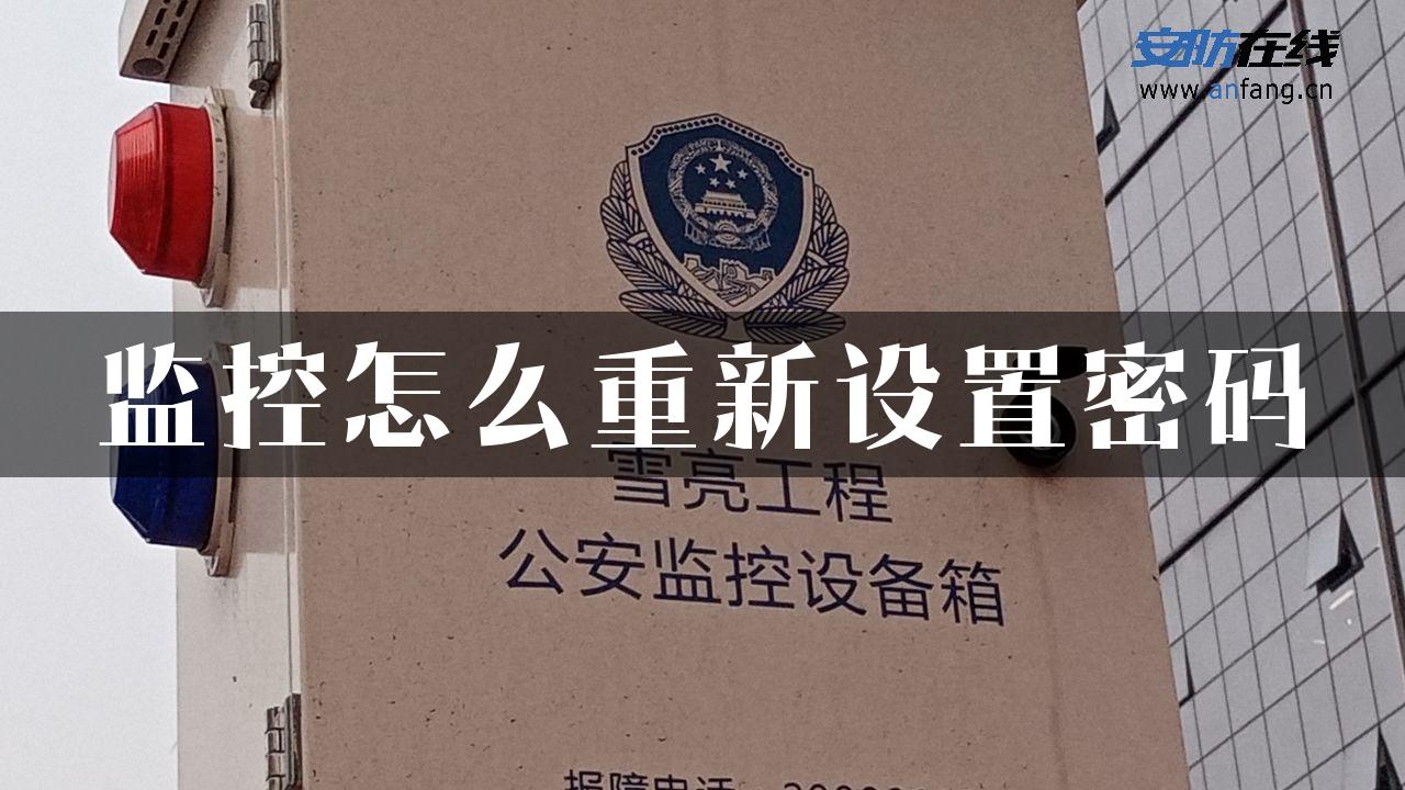 监控怎么重新设置密码