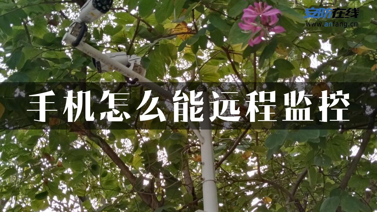 手机怎么能远程监控