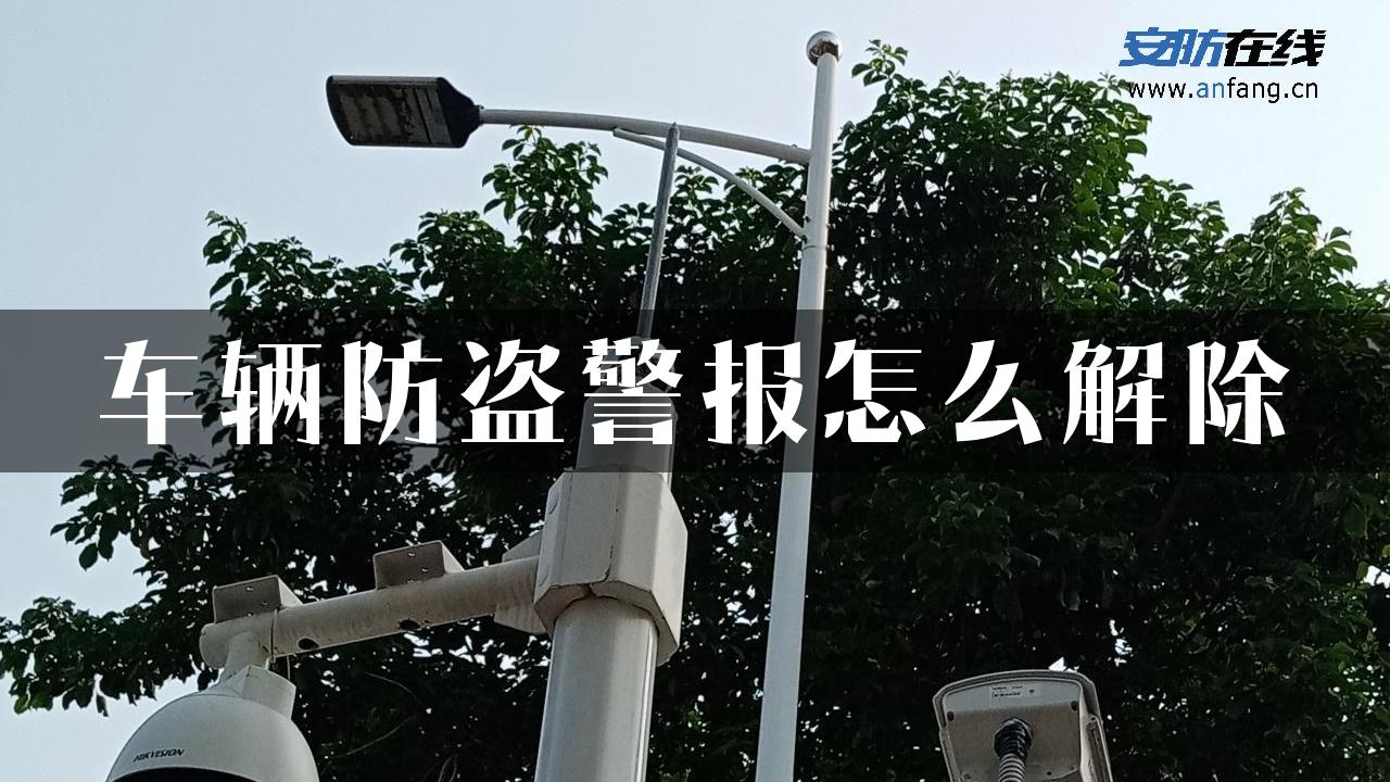 车辆防盗警报怎么解除