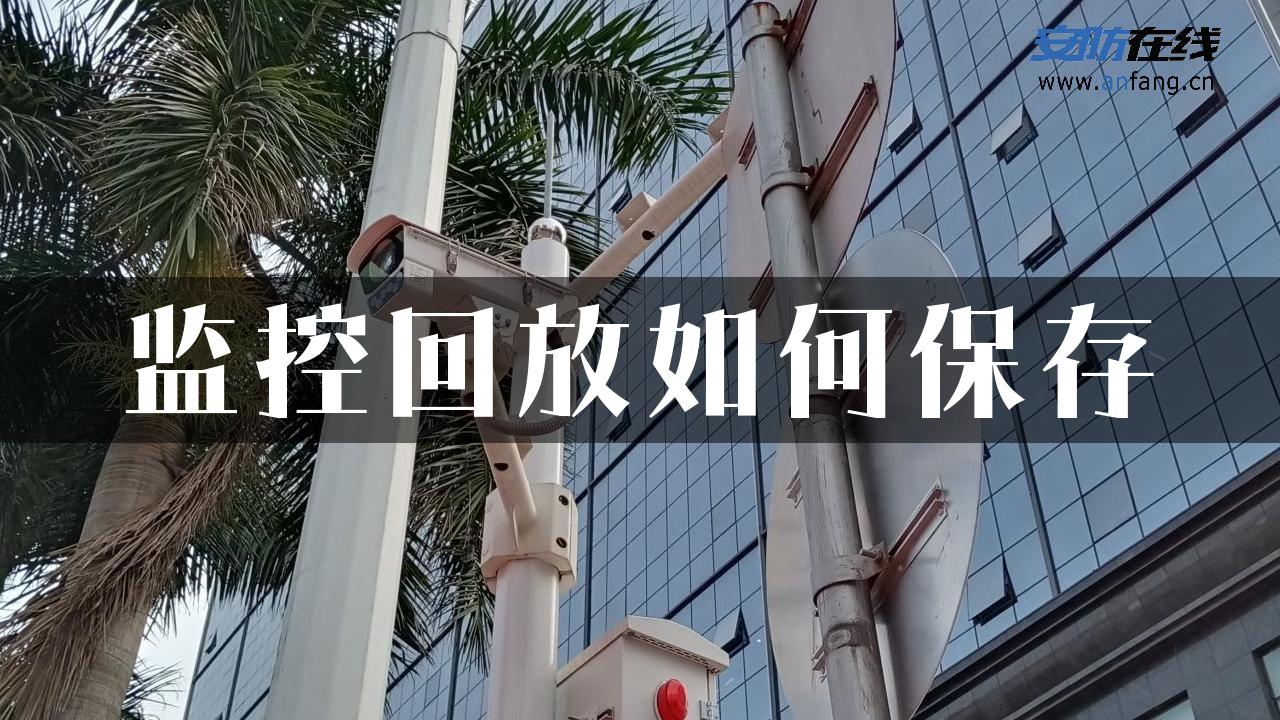 监控回放如何保存