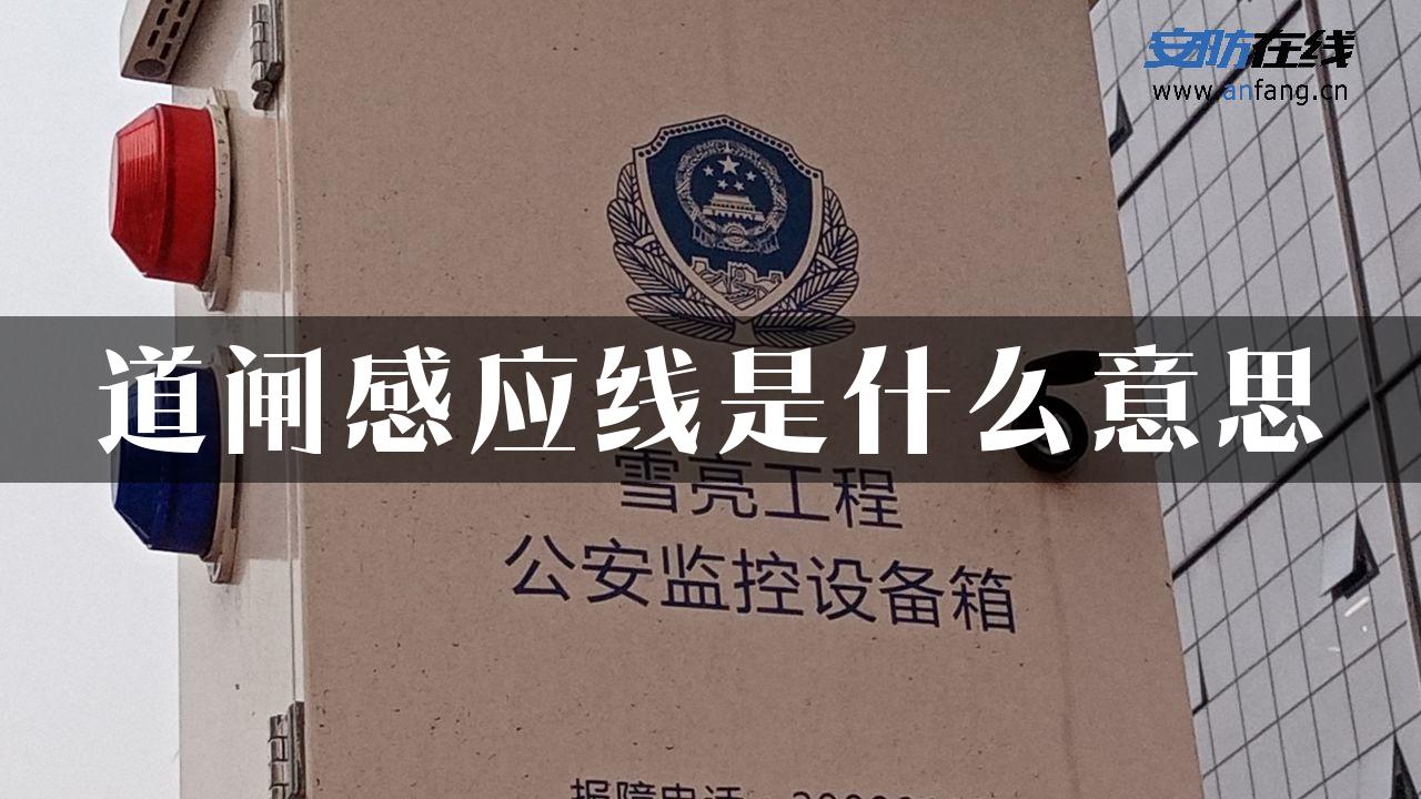 道闸感应线是什么意思