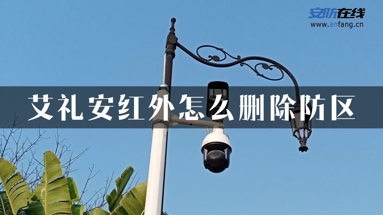 艾礼安红外怎么删除防区