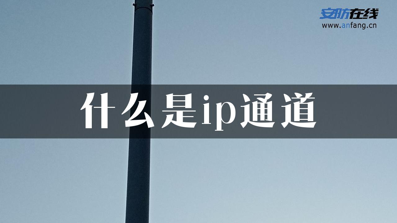 什么是ip通道