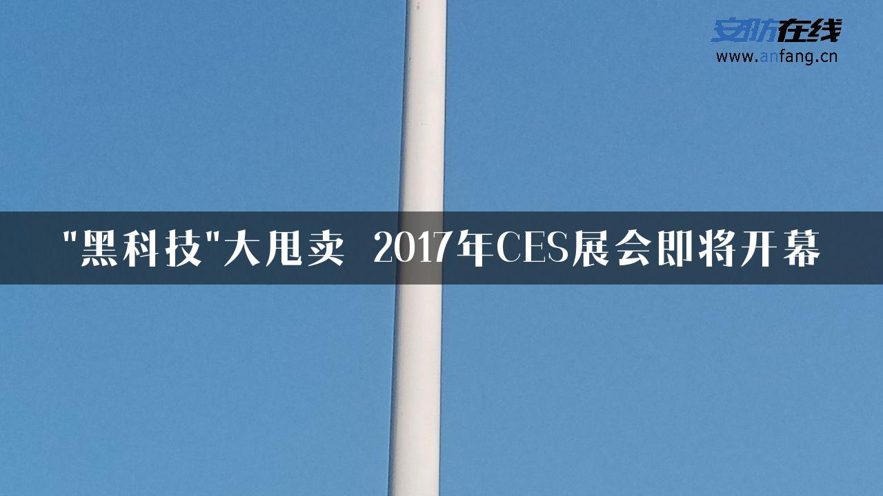 “黑科技”大甩卖 2017年CES展会即将开幕