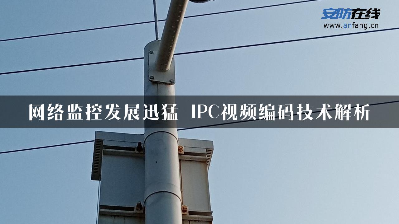 网络监控发展迅猛 IPC视频编码技术解析