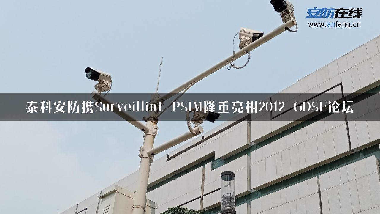 泰科安防携Surveillint PSIM隆重亮相2012 GDSF论坛