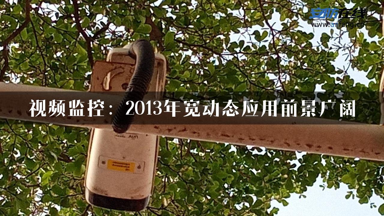 视频监控：2013年宽动态应用前景广阔