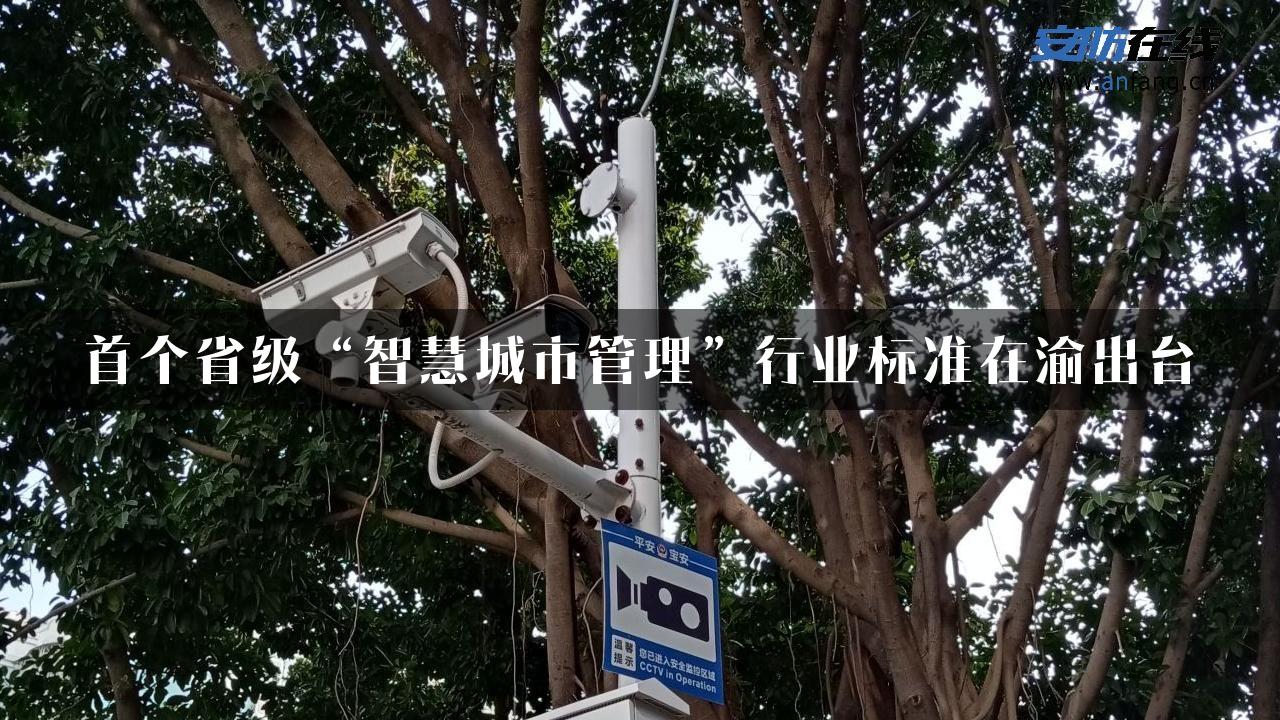 首个省级“智慧城市管理”行业标准在渝出台