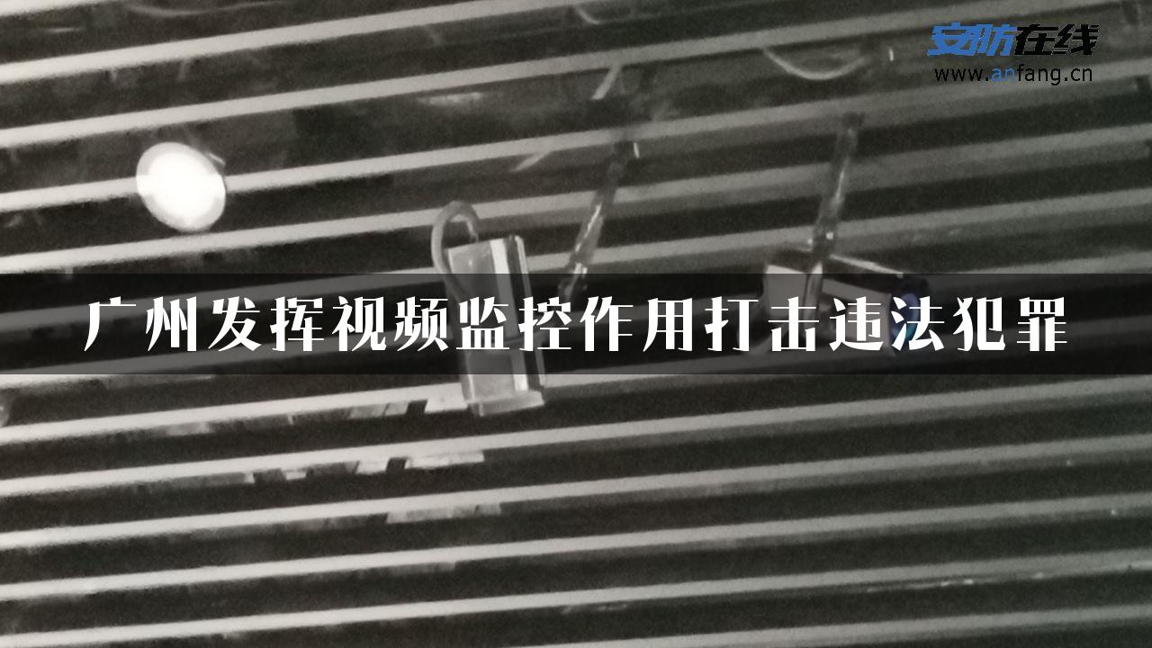 广州发挥视频监控作用打击违法犯罪