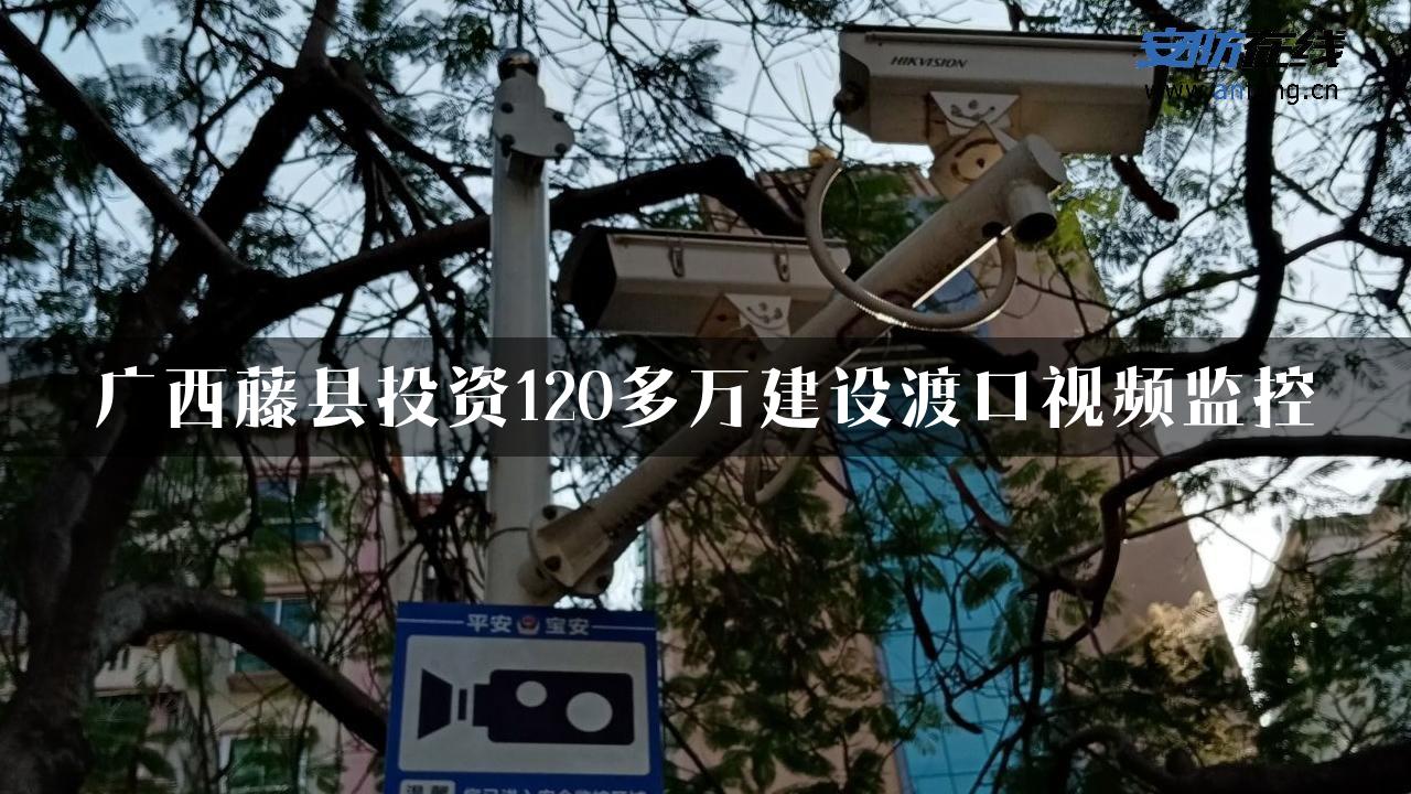 广西藤县投资120多万建设渡口视频监控